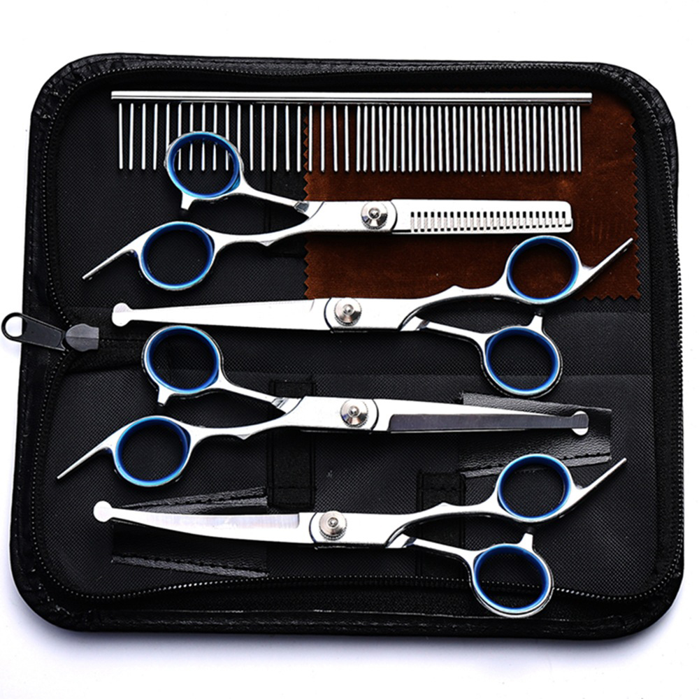 Hair Care Steps - Professionele Hondenverzorgingsschaarset 7 in 1 RVS