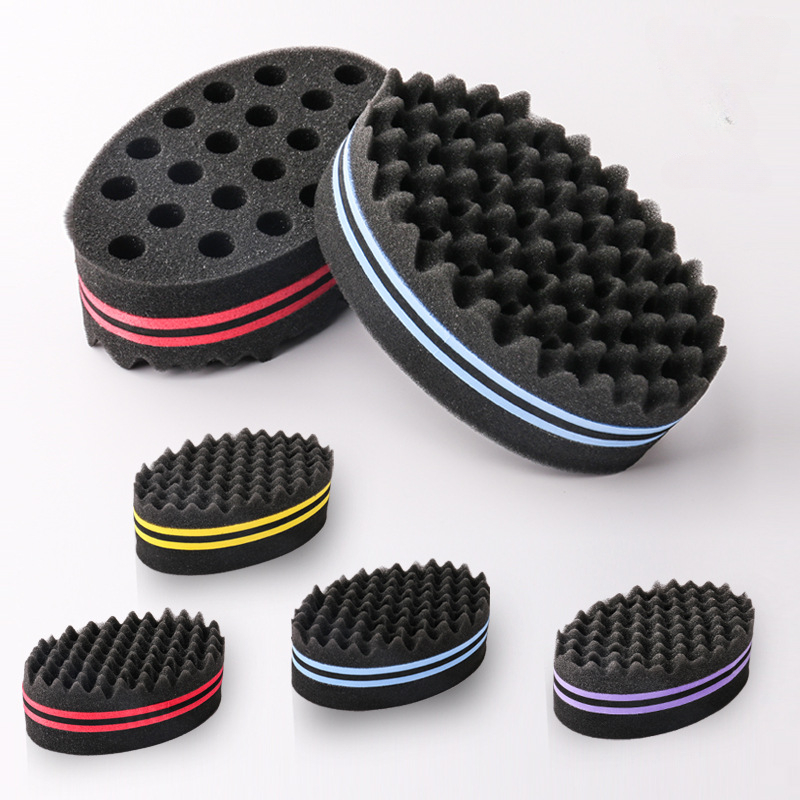 Twist Sponge Coil - Ovaal Dubbelzijdige Magic Twist Haarborstel Sponsborstel