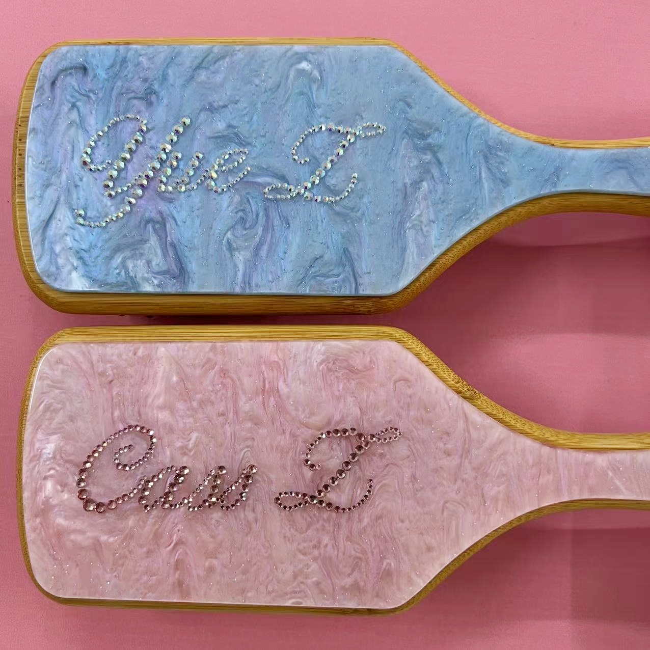 Hair Care Names - Strass Naam Haarborstel Gepersonaliseerde Haarborstel Aangepaste